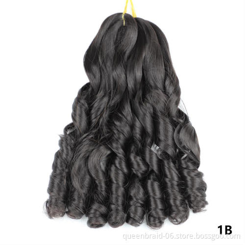 20" Spiral Curls Synthetic Hair Bundles Loose Wave Braiding Hair Crochet Braids Blonde Freetress Wavy Hair Extension